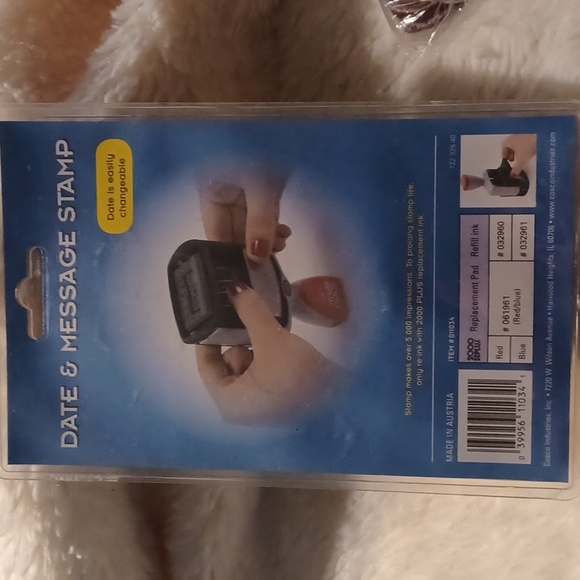 2000PLUS S360 COSCO DATE & MESSAGE STAMP SELF INKING 2 COLORS NEW IN PKG - Picture 4 of 13